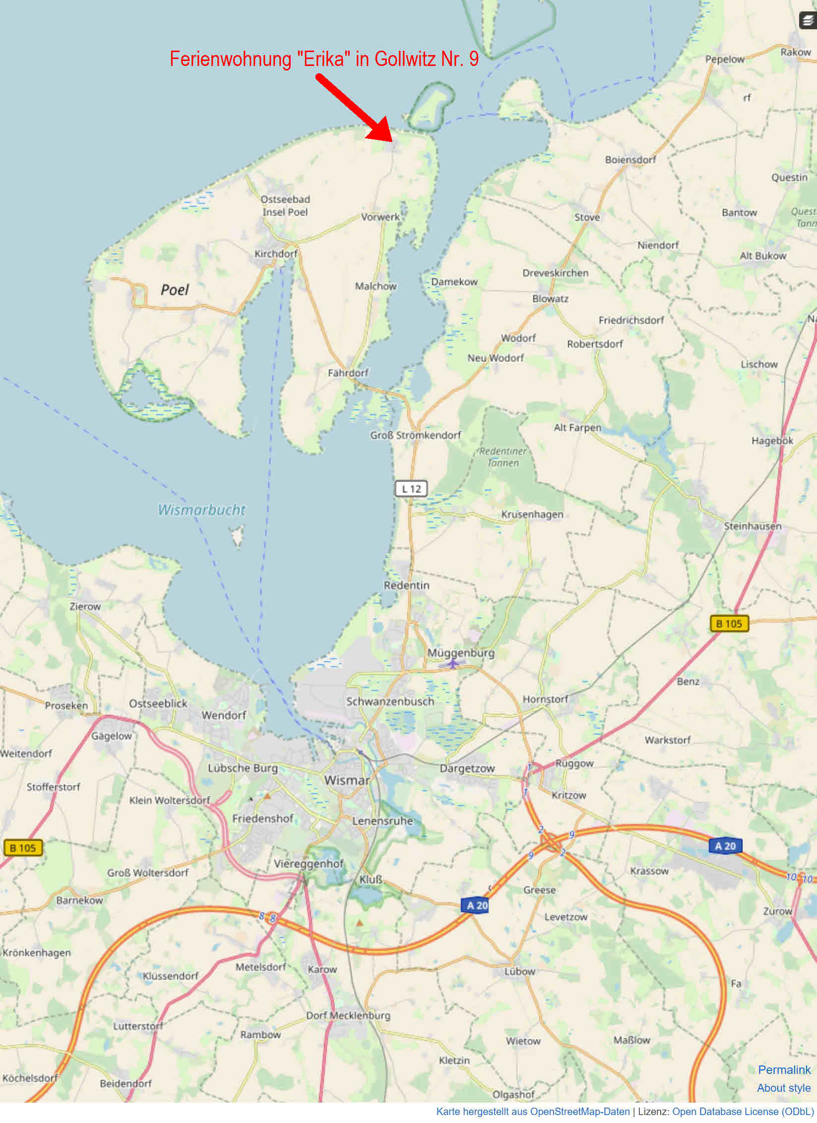 Openstreetmap Kartenausschnitt grer